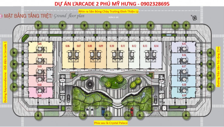 Phú Mỹ Hưng mở bán Shophouse dự án L'arcade. Shop sở hữu lâu dài trong khu thương mại tài chính quốc tê. Mua giai đoạn 1 trực tiếp chủ đầu tư